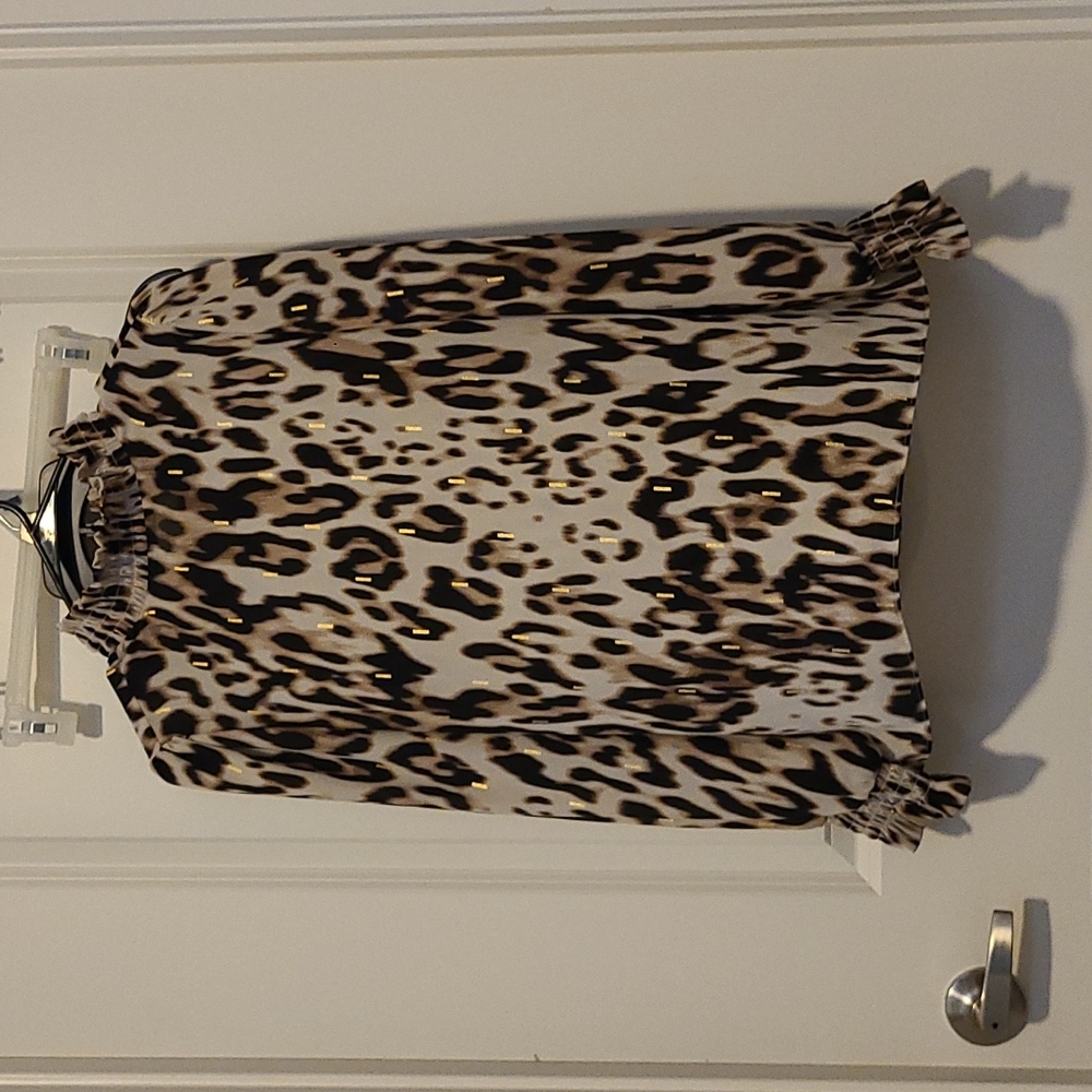 Cheetah long sleeve blouse